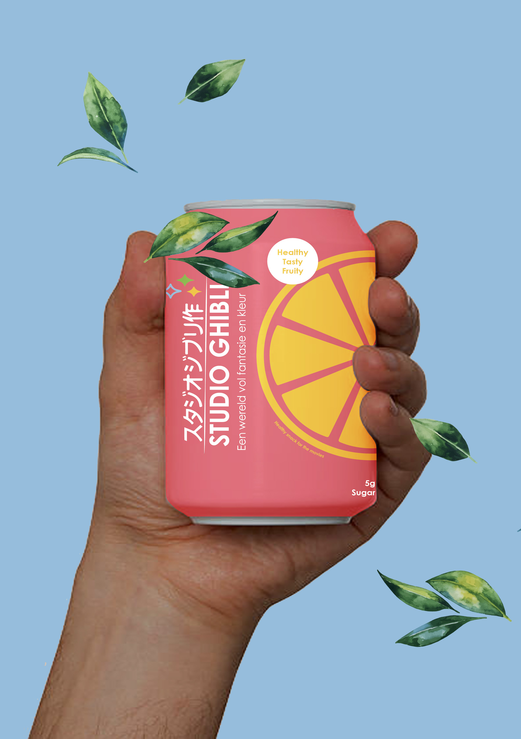 Tshirt van de expo studio Ghibli gedragen door man met bloemen als hoofd.